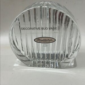 Panache Clear Decorative Single Bud Vase 4 1/4 X 4 1/2 X 1 1/2 Inch paperweight
